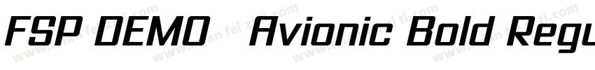 FSP DEMO   Avionic Bold Regular字体转换